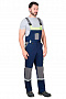 Полукомбинезон СТАН синий со средне-серым и лимонной отделкой